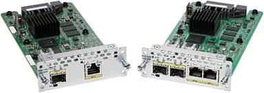 Cisco 单端口与双端口千兆 NIM 对照图，本商品仅对应标题中的型号。
